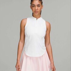 Lululemon FRONT-ZIP MOCK-NECK TENNIS TANK TOP sz 6